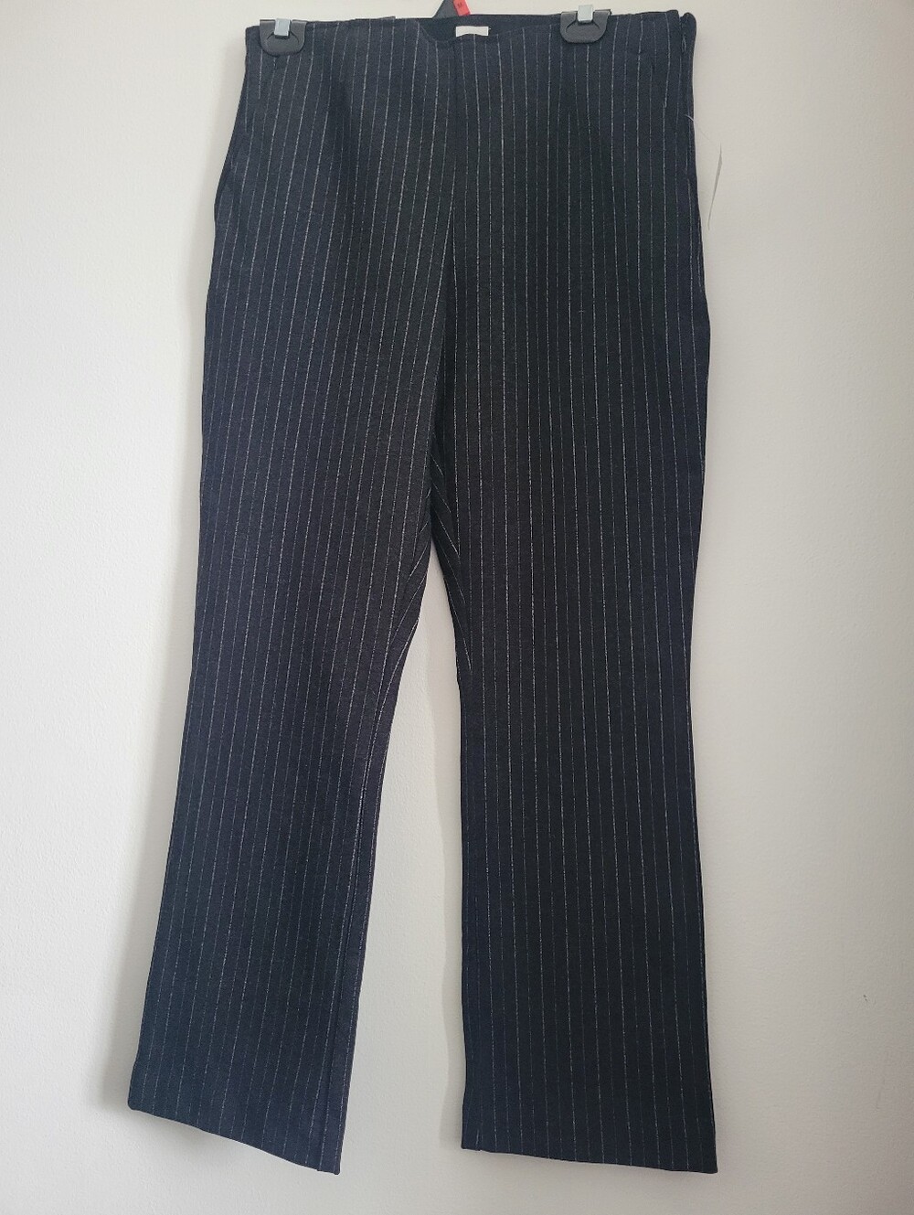 NWT GAP Women's Grey Pinstripe Trousers Pants Medium Weight Stretch Fabric sz 8